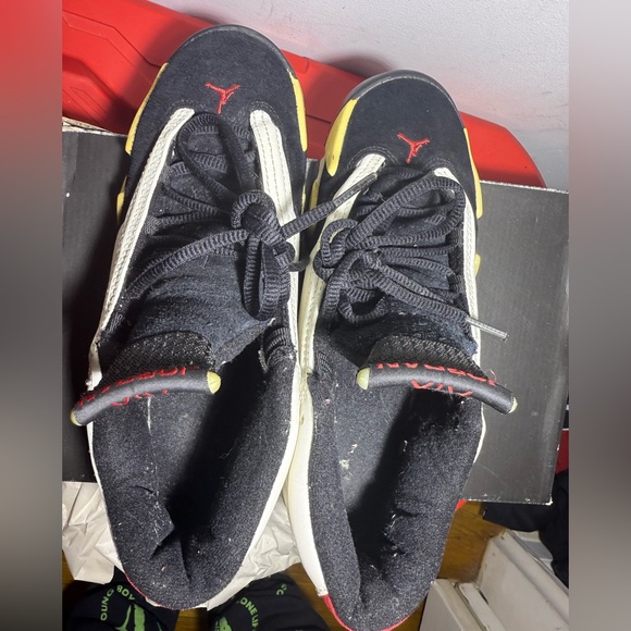 Air Jordan Black Toe 14s Size 7.5 W/6Y 2005 Og All - Picture 7 of 8